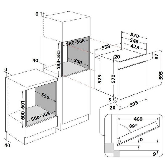 Фурна за вграждане Whirlpool OMK58HU1B , 71 , Hydrolitic , Push бутони , А+ - Whirlpool