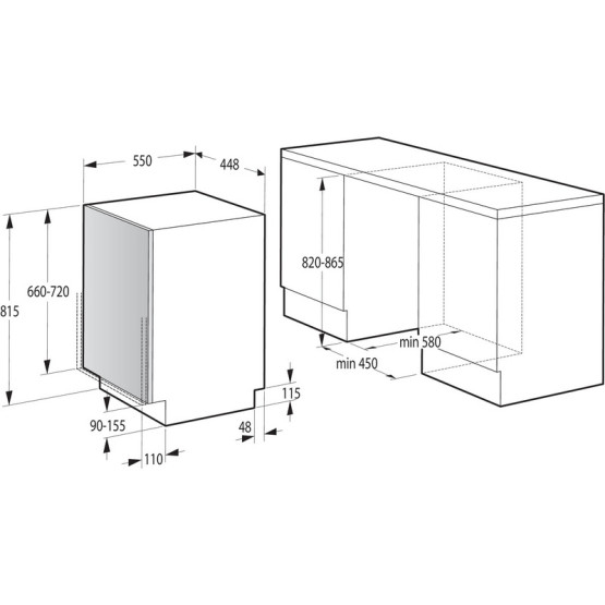 Съдомиялна машина за вграждане Gorenje GV561D10
