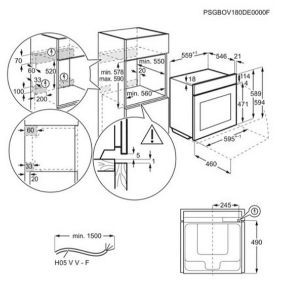 Фурна за вграждане AEG BPS351161M