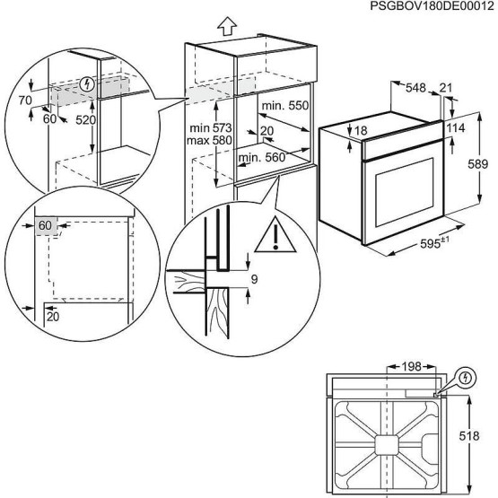 Фурна за вграждане AEG NBR6P531SB (ST) , Пиролиза , Сензорно