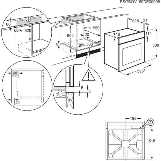 Фурна за вграждане AEG NBR6P531SB (ST) , Пиролиза , Сензорно