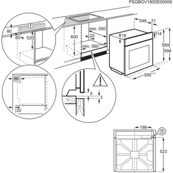 Фурна за вграждане Electrolux EOD5H70X STEAM , 72 L , Push бутони , А , Водно почистване - Electrolux