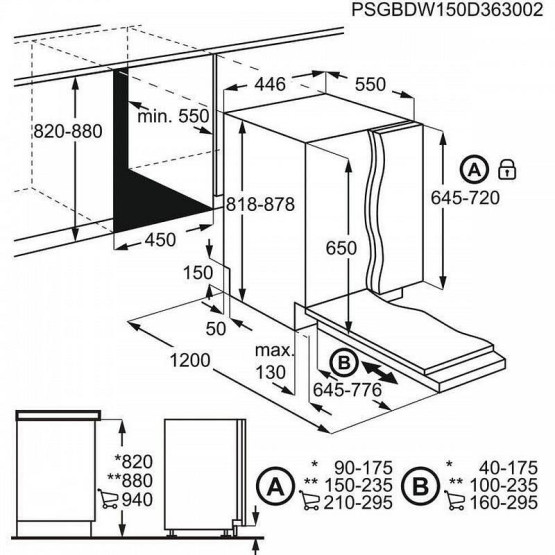 Съдомиялна машина за вграждане Electrolux EEA23200L