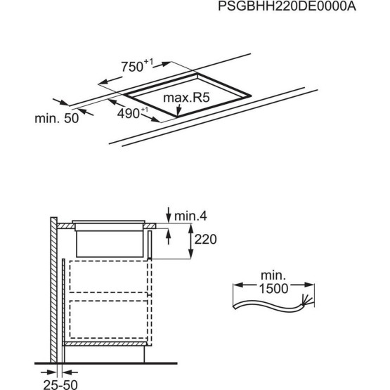 Вграден керамичен плот Electrolux KCC83443 (ST)