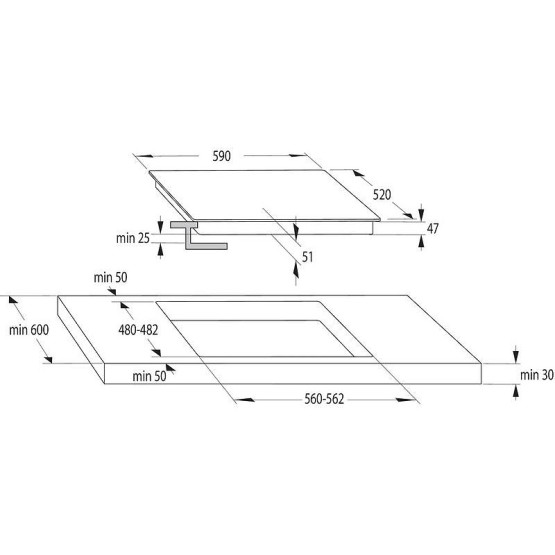 Вграден керамичен плот Gorenje ECT632BSCE , Електрически