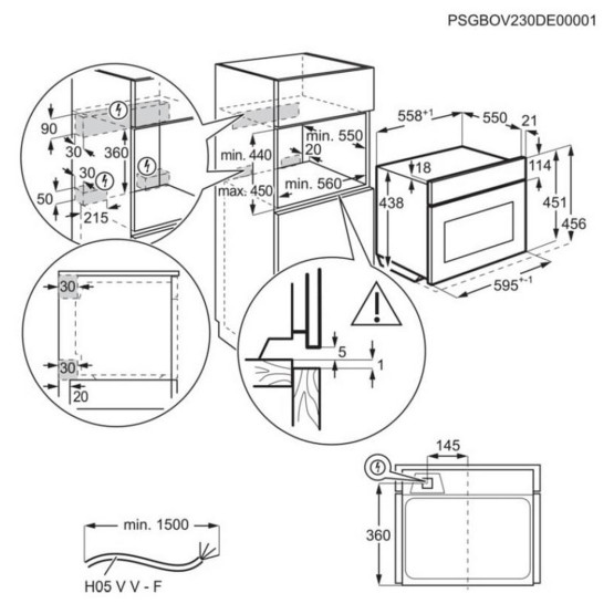 Фурна за вграждане Electrolux LVL8E09Z , 44 , Сензорно