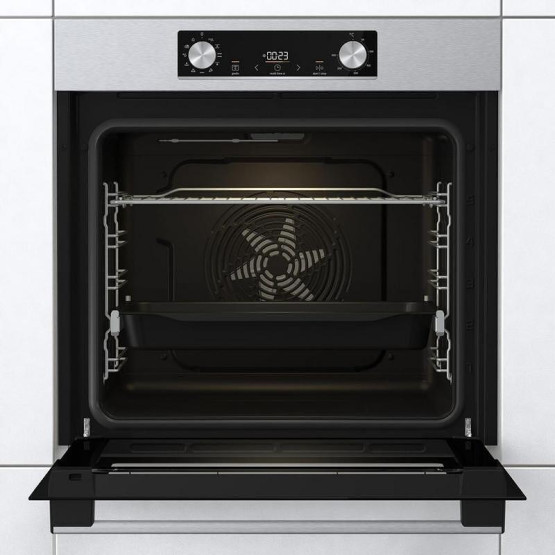 Фурна за вграждане Gorenje BO6735E05X , 77 , Push бутони , А , Водно почистване
