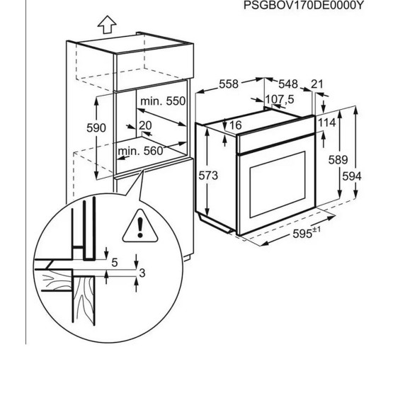 Фурна за вграждане Electrolux EOD6P77WZ , Push бутони , 72 , А+ , Пиролиза