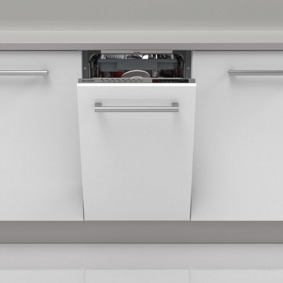 Съдомиялна машина за вграждане Sharp QW-NS1GI47EX , 10 комплекта, 45 Ш, мм, E - Sharp