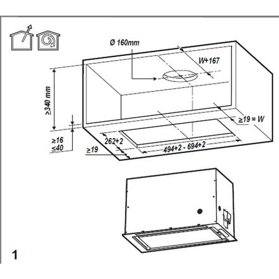 Вграден абсорбатор Whirlpool WCT3 63F LTX