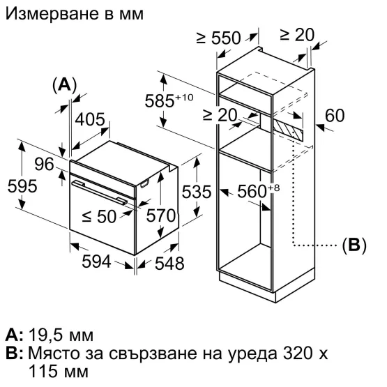 Фурна за вграждане Bosch HRG572ES3