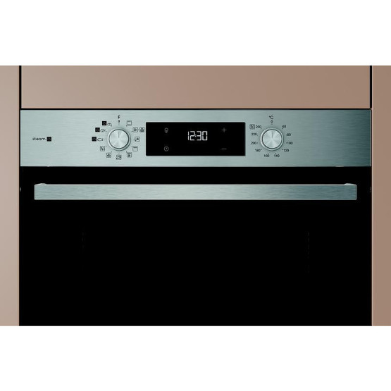 Фурна за вграждане Hotpoint-Ariston HAO3 K58HSU1 X. , 71 , Push бутони , А+ , Водно почистване