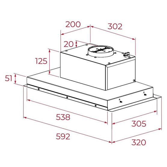 Вграден абсорбатор Teka GFI 63030 Е.4033.ЧЕ
