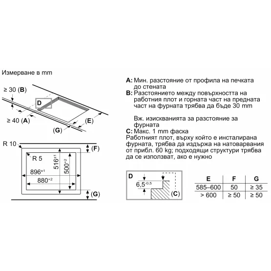 Вграден керамичен плот NEFF T69PTX4L0 , Индукционен