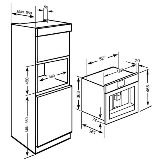Вградена кафемашина SMEG SMEG CMS8451P - SMEG