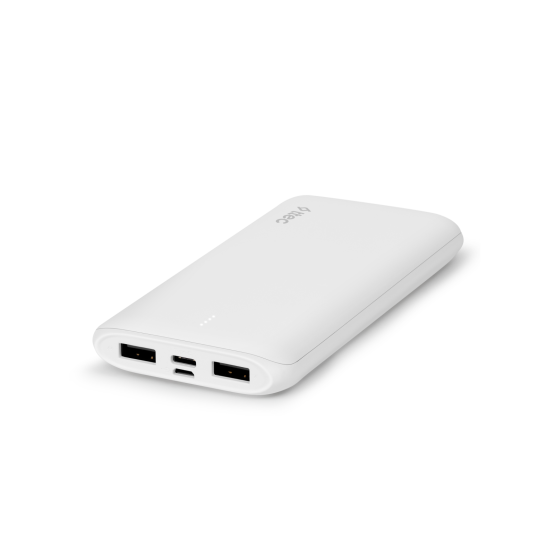 Външна батерия PowerSlim Duo 10.000mAh Universal Mobile Charger - Бяла