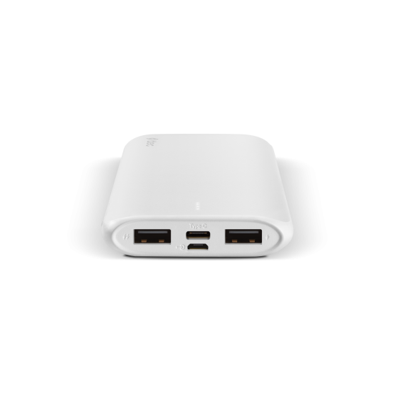Външна батерия PowerSlim Duo 10.000mAh Universal Mobile Charger - Бяла