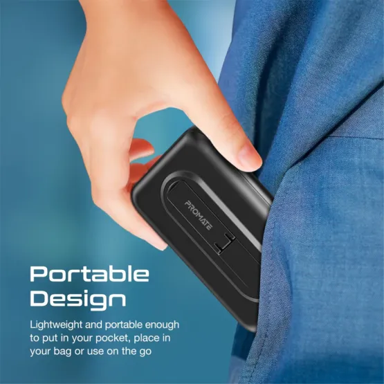 Външна батерия ProMate POWERMAG-10PRO PowerBank MagSafe Wireless 15W / 3.0 QC 10000mAh - Черна