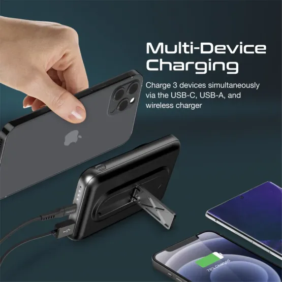 Външна батерия ProMate POWERMAG-10PRO PowerBank MagSafe Wireless 15W / 3.0 QC 10000mAh - Черна