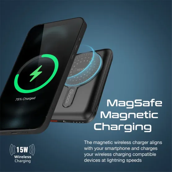 Външна батерия ProMate POWERMAG-10PRO PowerBank MagSafe Wireless 15W / 3.0 QC 10000mAh - Черна