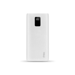 Външна батерия ttec, PowerSlim Trio, LCD, 20.000mAh, PD 22,5W,Trio Cable,Бяла