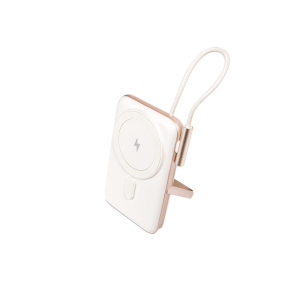 Външна батерия ttec ReCharger Pro M 10.000mAh MagSafe Comp. PD 20W Inserted USB-C Cable Powerbank - Бяла