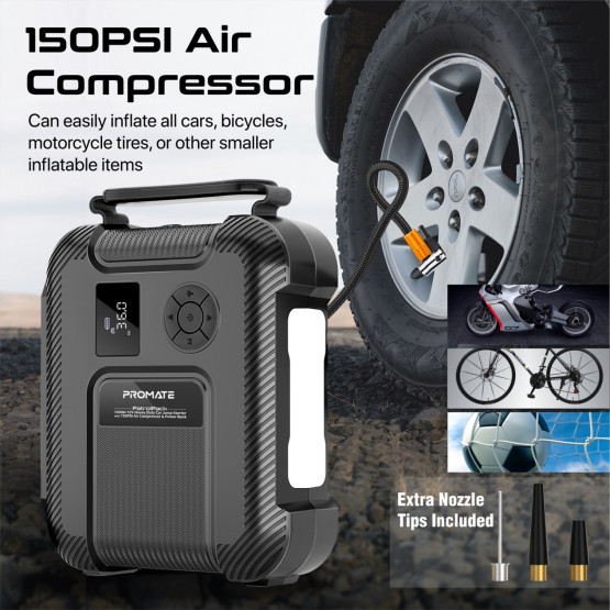 Стартер за акумулатор / външна батерия /Kompresor ProMate PATROLPACK, Jump Starter 16000mAh - Черен