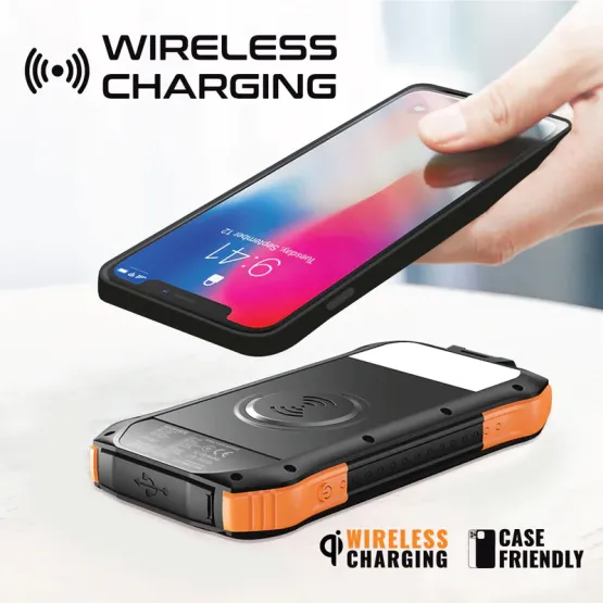 Външна батерия ProMate Solar PowerBank , Rugged, EcoLight 20W / 3.0 QC 5 in 1 10000mAh - Черна