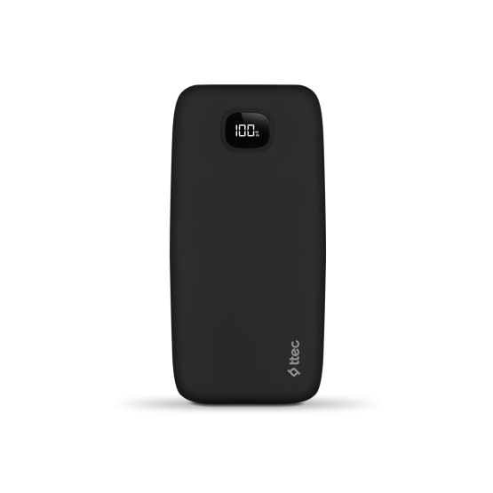 ttec ChargeUp Pro LCD 20.000mAh PD 20W Powerbank - Черна