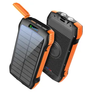 Външна батерия ProMate SOLARTANK-20PDQI PowerBank , Rugged, EcoLight 20W / 3.0 QC 5 in 1 20000mAh - Черна