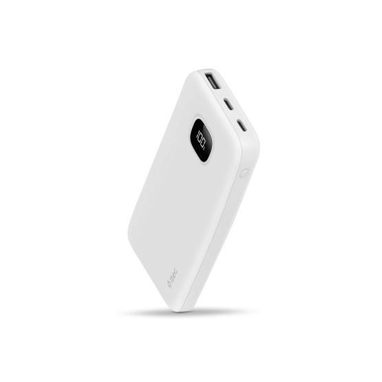 Външна батерия ttec, ChargeUp, Pro, LCD 10.000mAh, PD 20W, Бяла