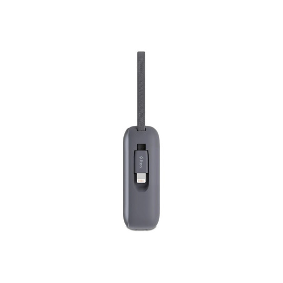 Външна батерия ttec ReCharger Mini LCD 10.000mAh PD 20W Powerbank с кабел USB-C и Lightning Cable - Сива