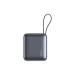 Външна батерия ttec ReCharger Mini LCD 10.000mAh PD 20W Powerbank с кабел USB-C и Lightning Cable - Сива
