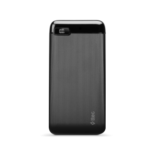 Външна батерия PowerSlim LCD 10.000 mAh Powerbank With USB-C Input/Output - Черна