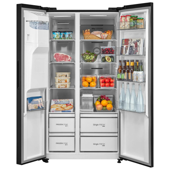 Хладилник Side-by-Side Toshiba GR-RS755WI-PMJ(05) , 568 l, E , No Frost , Черна неръждаема стомана