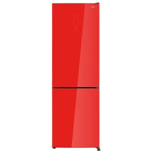 Хладилник с фризер Finlux FBN340R GLASS , 322 l, E , No Frost , Червено стъкло