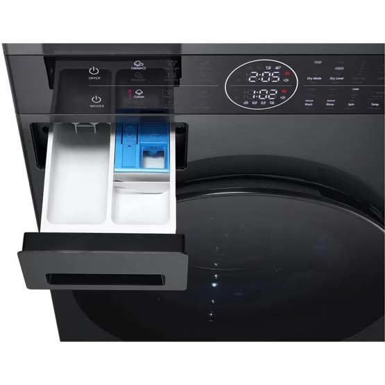 Пералня със сушилня LG WashTower WT1210BBF , 10 kg, 12.00 kg, 1400 об./мин., A , C , Черен