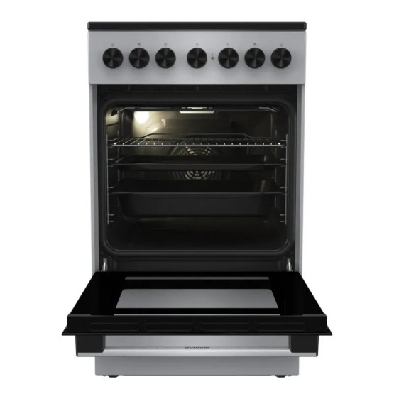 Готварска печка (ток) Gorenje GEC5B60SG , INOX , Керамични