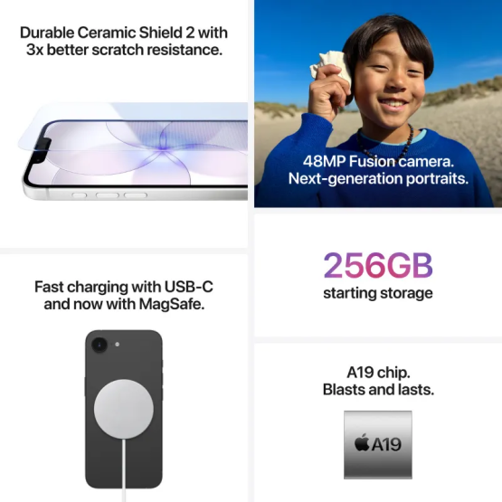 Смартфон Apple iPhone 17e 512GB Black mhry4 , 512 GB, 8 GB