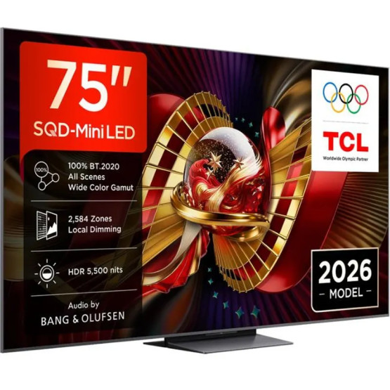 Телевизор TCL 75C7L , 189 см, 3840x2160 UHD-4K , 75 inch, Android , Mini LED , Smart TV