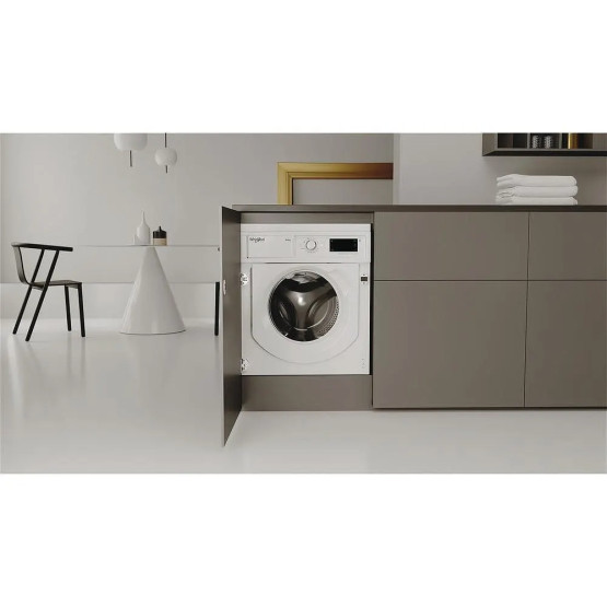 Вградена пералня със сушилня Whirlpool BI WDWG 961486 EU , 1400 об./мин., 6 kg, 9.00 kg, D , D , Бял