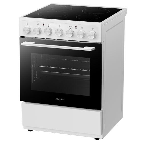 Готварска печка (ток) Crown CEC60M8W , Бял , Керамични