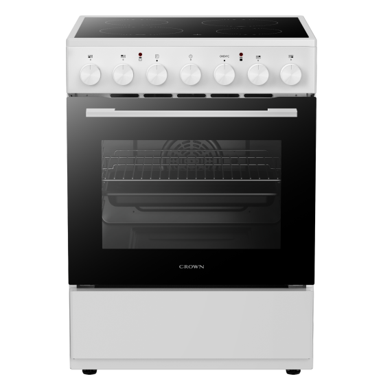 Готварска печка (ток) Crown CEC60M8W , Бял , Керамични