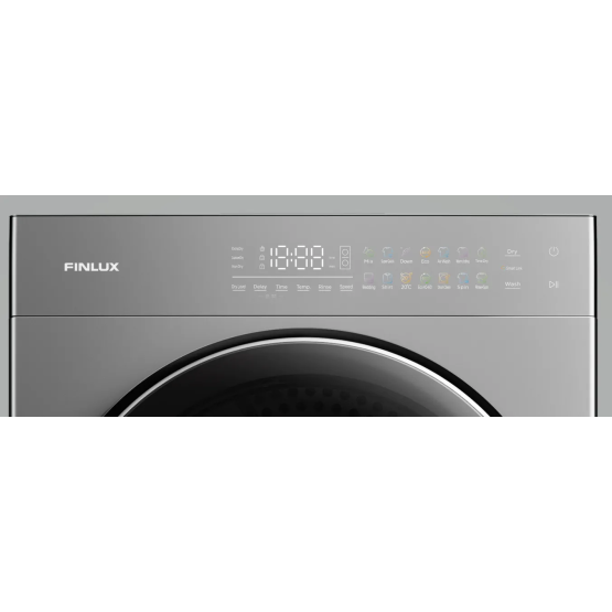 Пералня със сушилня Finlux ComboWash FWT9080GR , 1200 об./мин., 8 kg, 9.00 kg, A , E , Inox