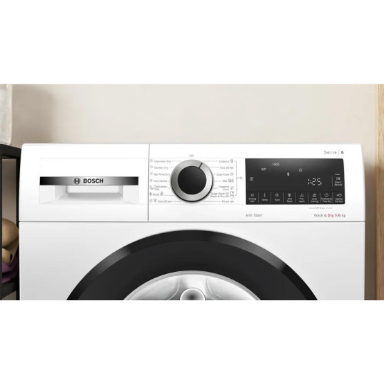 Пералня със сушилня Bosch WNG24401BY , 1400 об./мин., 6 kg, 9.00 kg, D , Бял